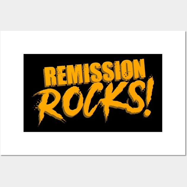 Remission Rocks! Kidney Cancer or Leukemia Wall Art by jpmariano